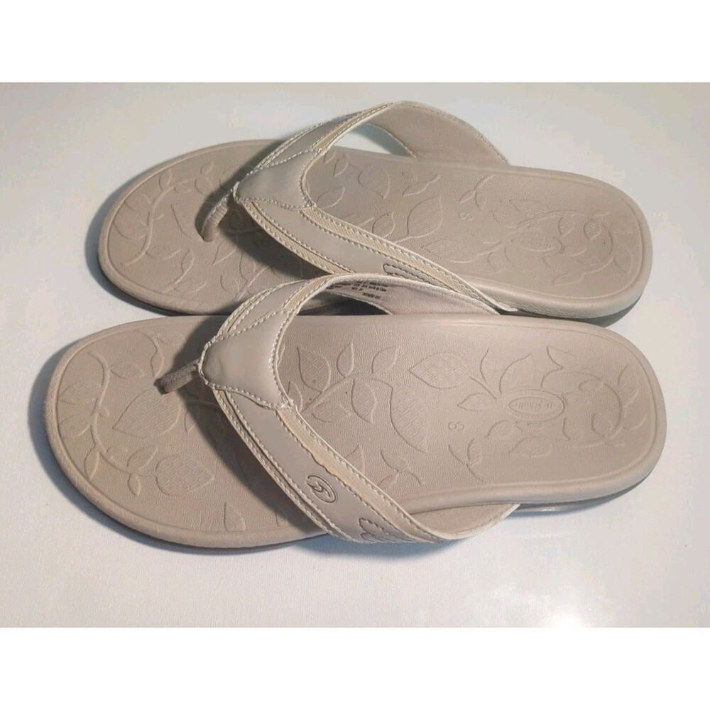 Dr. Scholl's Sandals Flip Flops Advanced Comfort Series Taupe Sz US 8 - Picture 9 of 11
